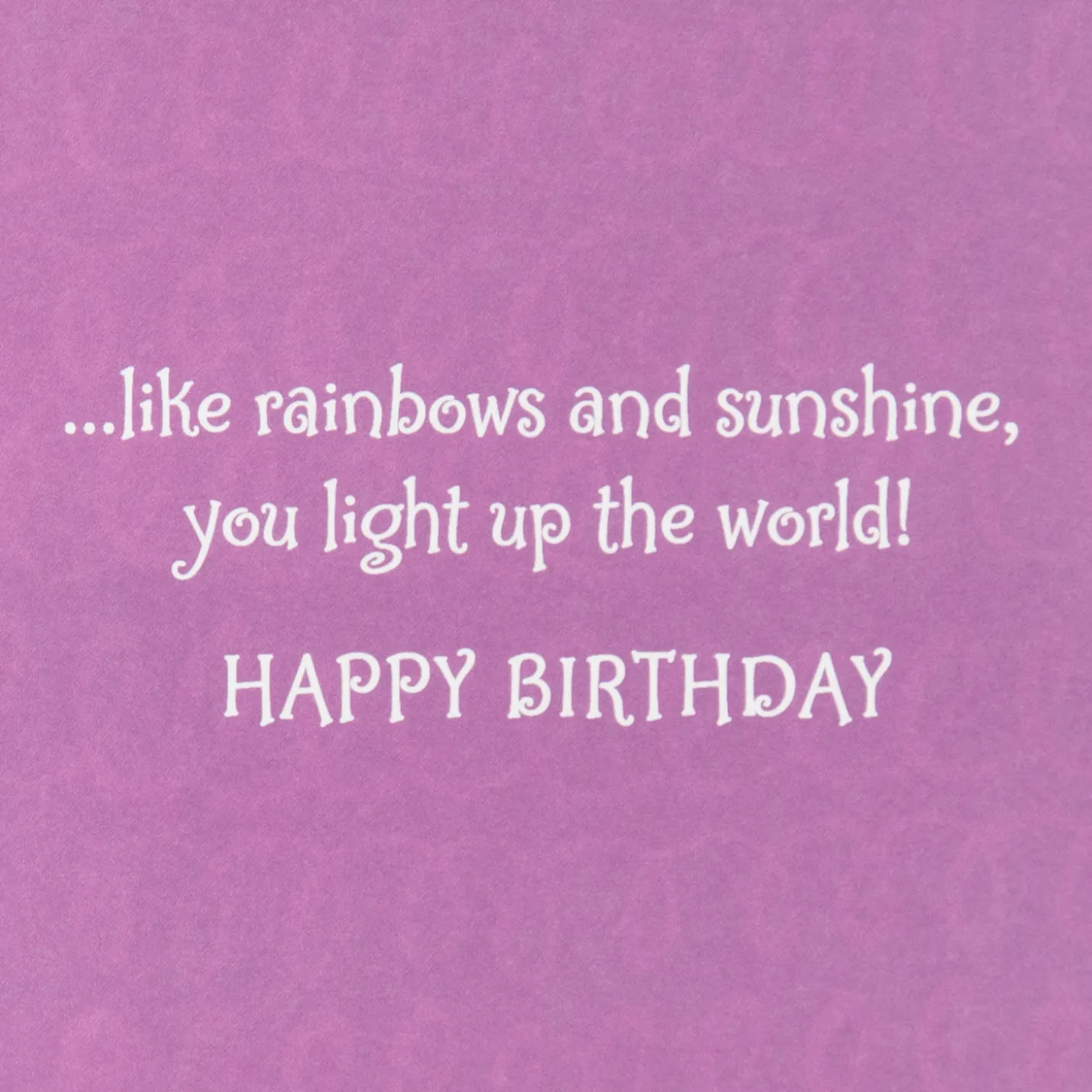 You Light Up the World Birthday Card for Girl