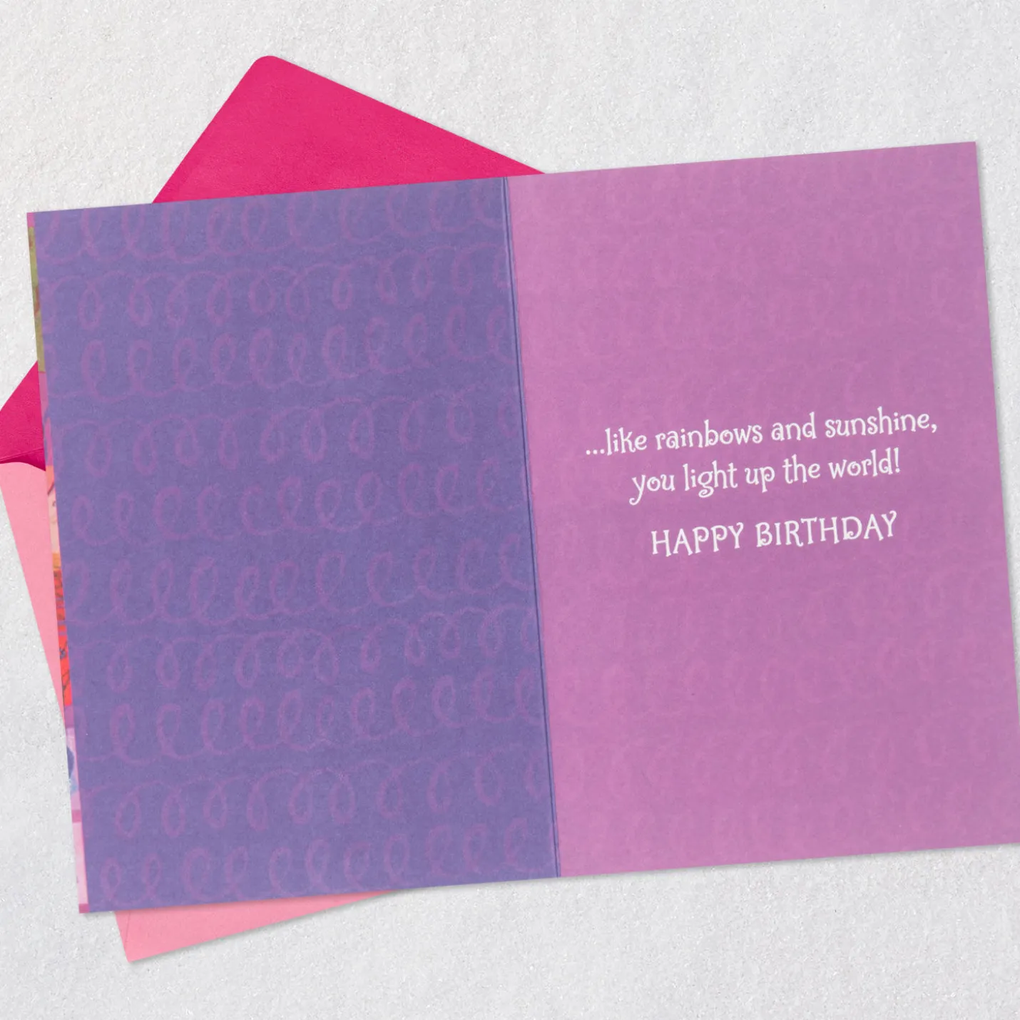 You Light Up the World Birthday Card for Girl