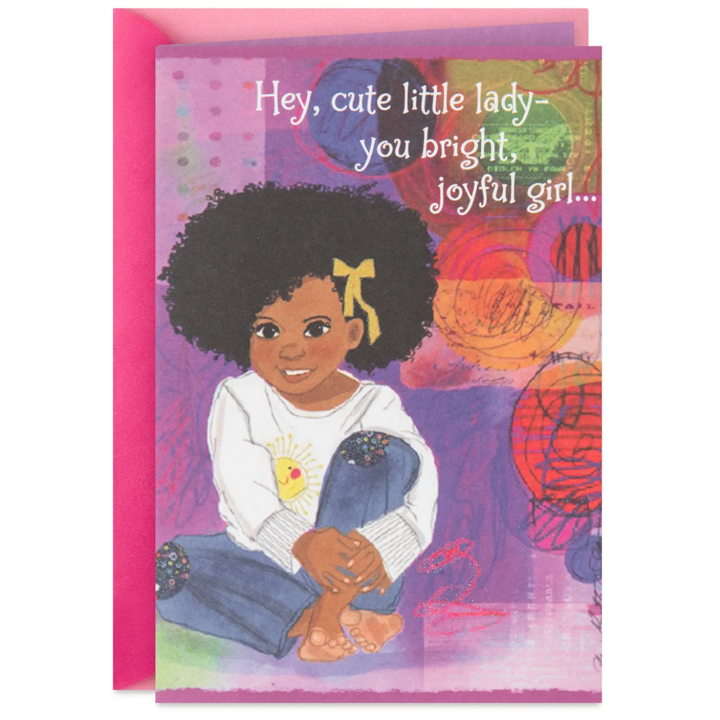 You Light Up the World Birthday Card for Girl
