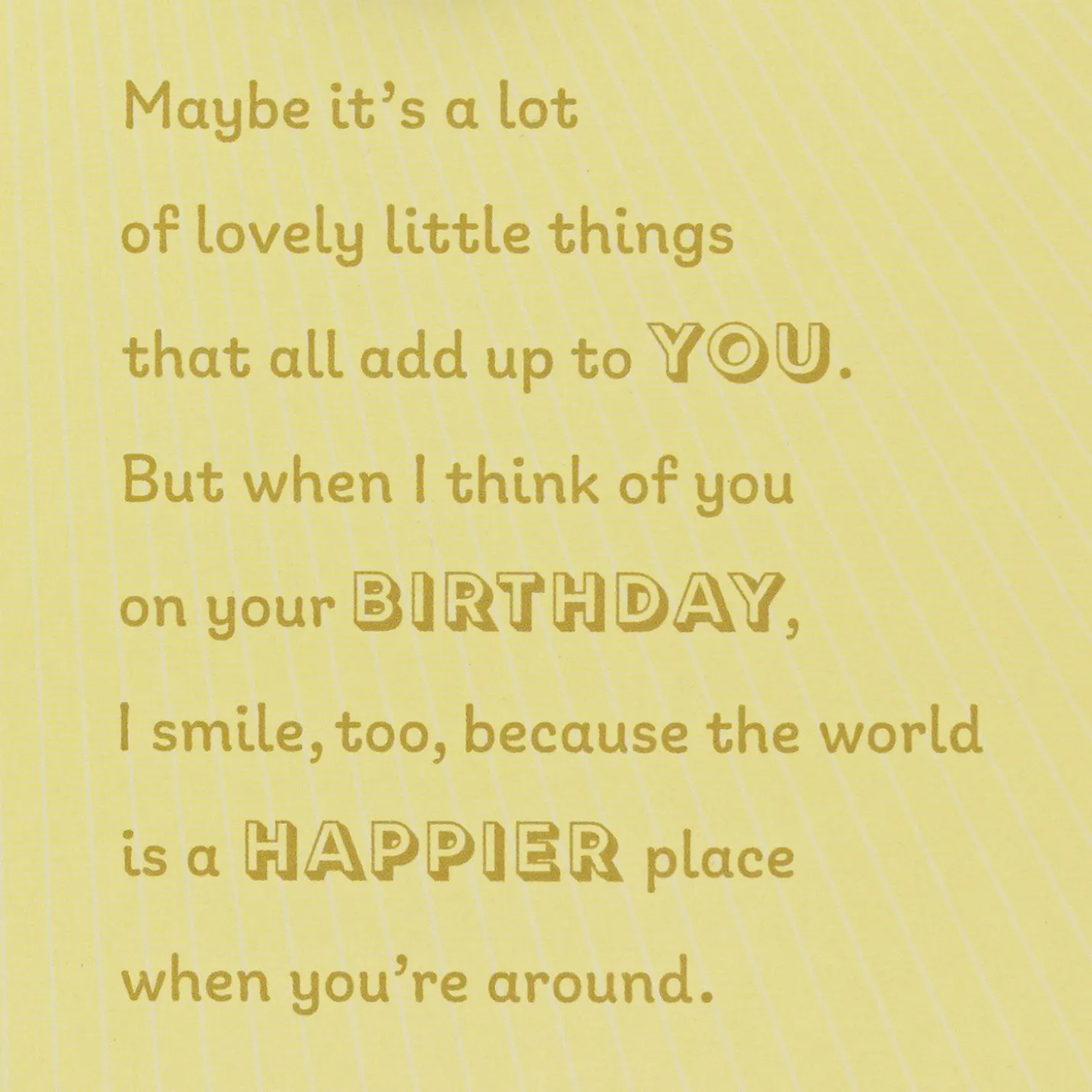 You Make the World a Happier Place Birthday Card With Wearable Pin