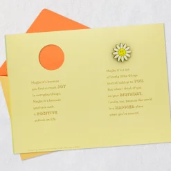 You Make the World a Happier Place Birthday Card With Wearable Pin