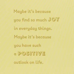 You Make the World a Happier Place Birthday Card With Wearable Pin