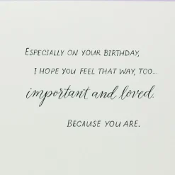 You Are Important and Loved Birthday Card for Wife