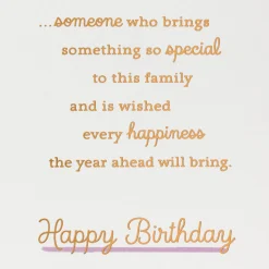You Bring Something Special to this Family Birthday Card for Her