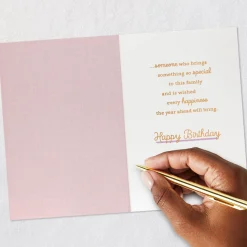 You Bring Something Special to this Family Birthday Card for Her