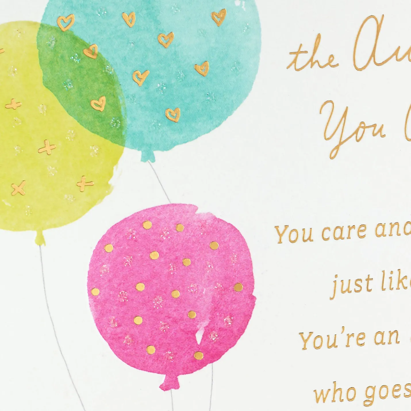 You Care and Give Like a Mom Birthday Card for Aunt