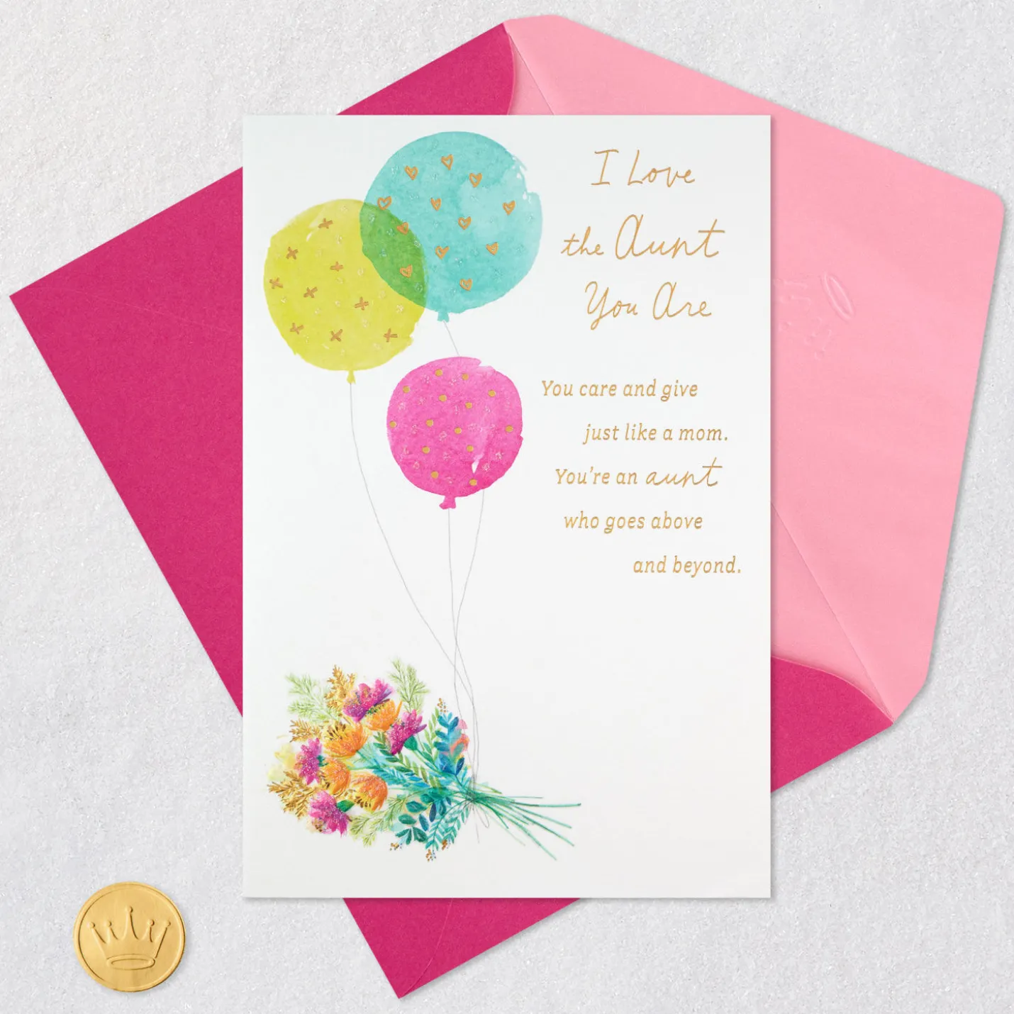 You Care and Give Like a Mom Birthday Card for Aunt