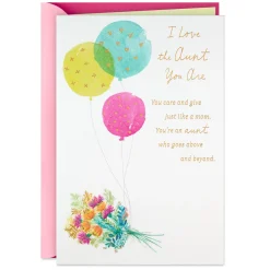 You Care and Give Like a Mom Birthday Card for Aunt
