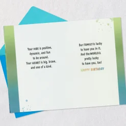 You Change the World Just By Being You Birthday Card for Son
