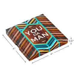 4" You Da Man Gift Card Holder Box