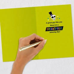 You Deserve a Frightfully Amazing Day Halloween Card for Grandson