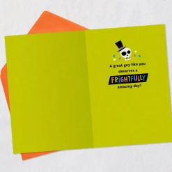 You Deserve a Frightfully Amazing Day Halloween Card for Grandson