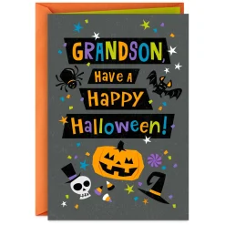 You Deserve a Frightfully Amazing Day Halloween Card for Grandson