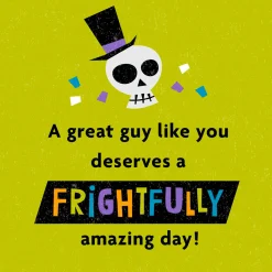 You Deserve a Frightfully Amazing Day Halloween Card for Grandson