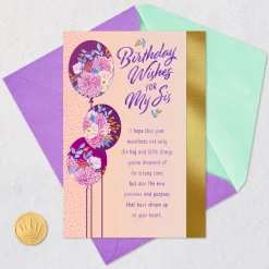 You Deserve Everything You Wish For Birthday Card for Sister