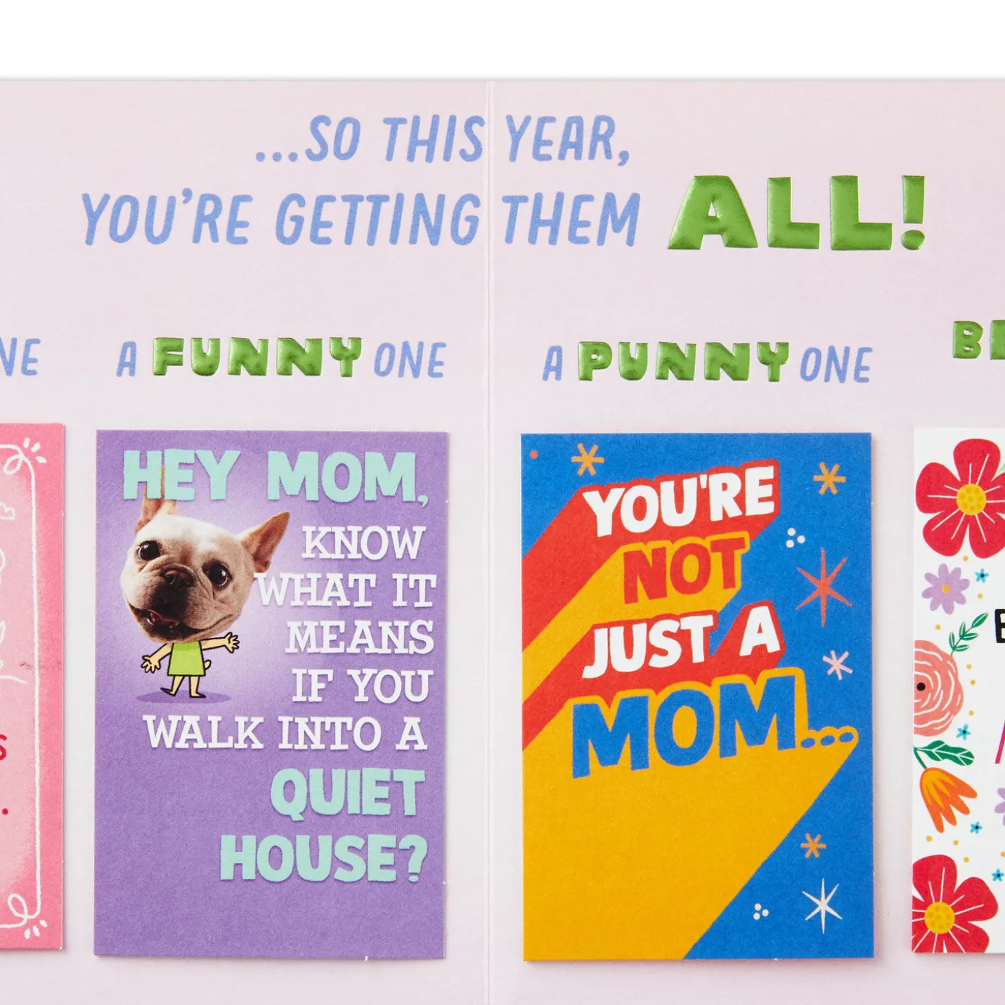 You Deserve More Than Just One Card Funny Birthday Card for Mom