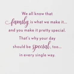 You Make Our Family Special Birthday Card for Her