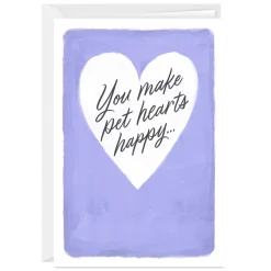 You Make Pet Hearts Happy Custom Thank You Card