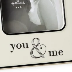 You & Me Cream Enamel Picture Frame, 4x6