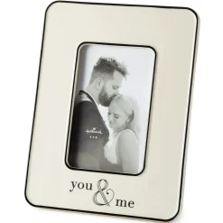 You & Me Cream Enamel Picture Frame, 4x6