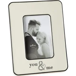 You & Me Cream Enamel Picture Frame, 4x6