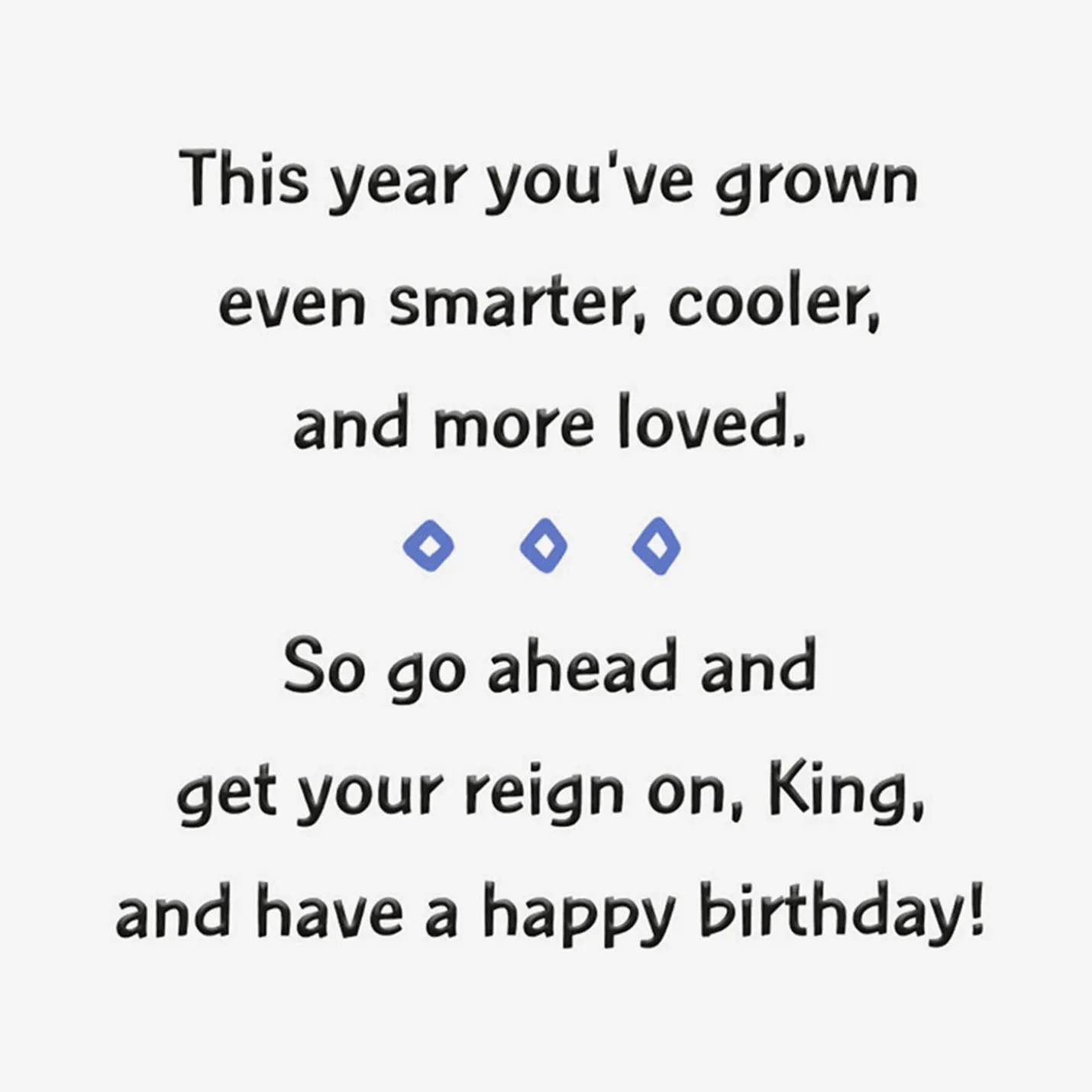 Young King Birthday Card for Him