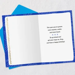 Young King Birthday Card for Him