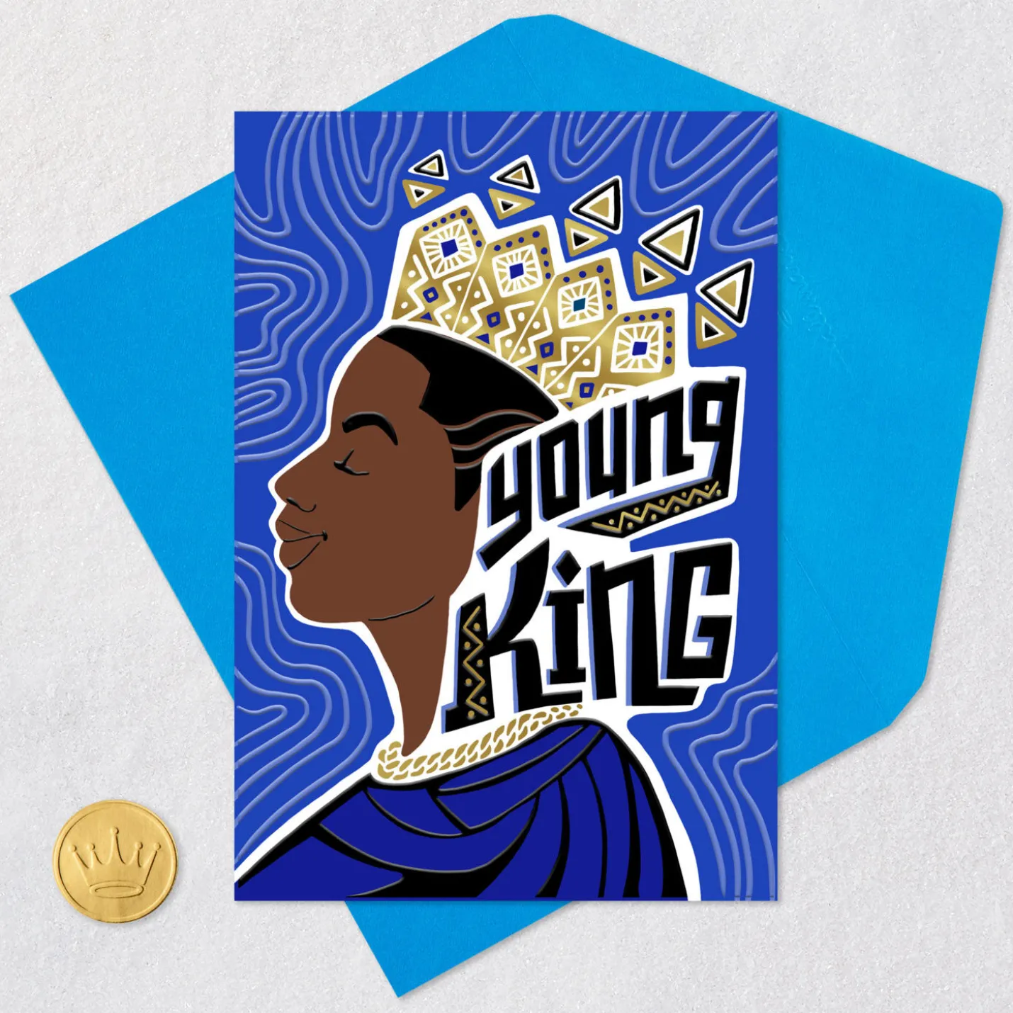 Young King Birthday Card for Him