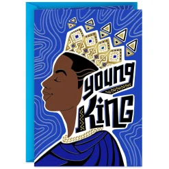 Young King Birthday Card for Him