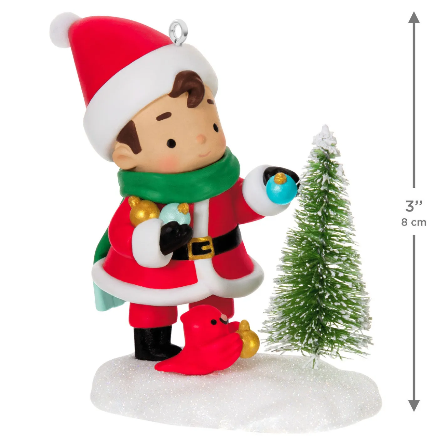 Young Santa Ornament