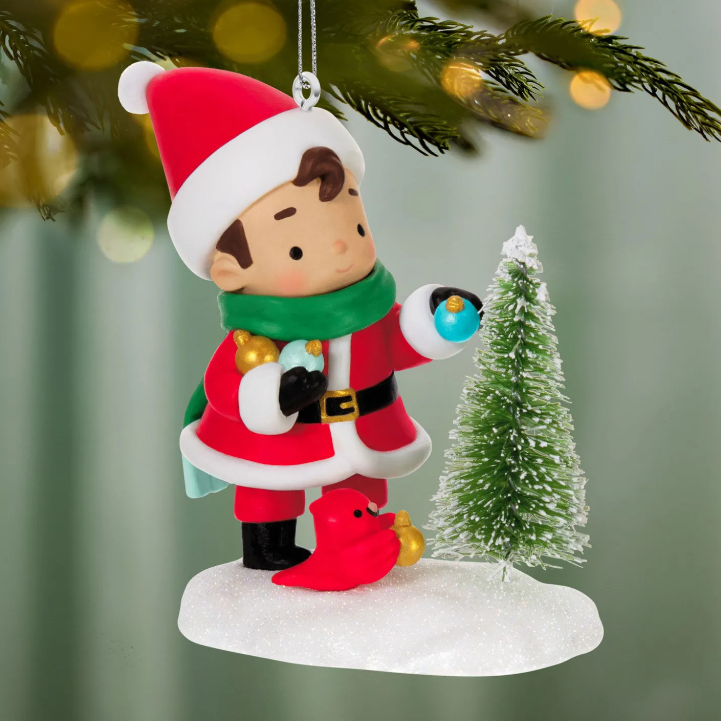Young Santa Ornament