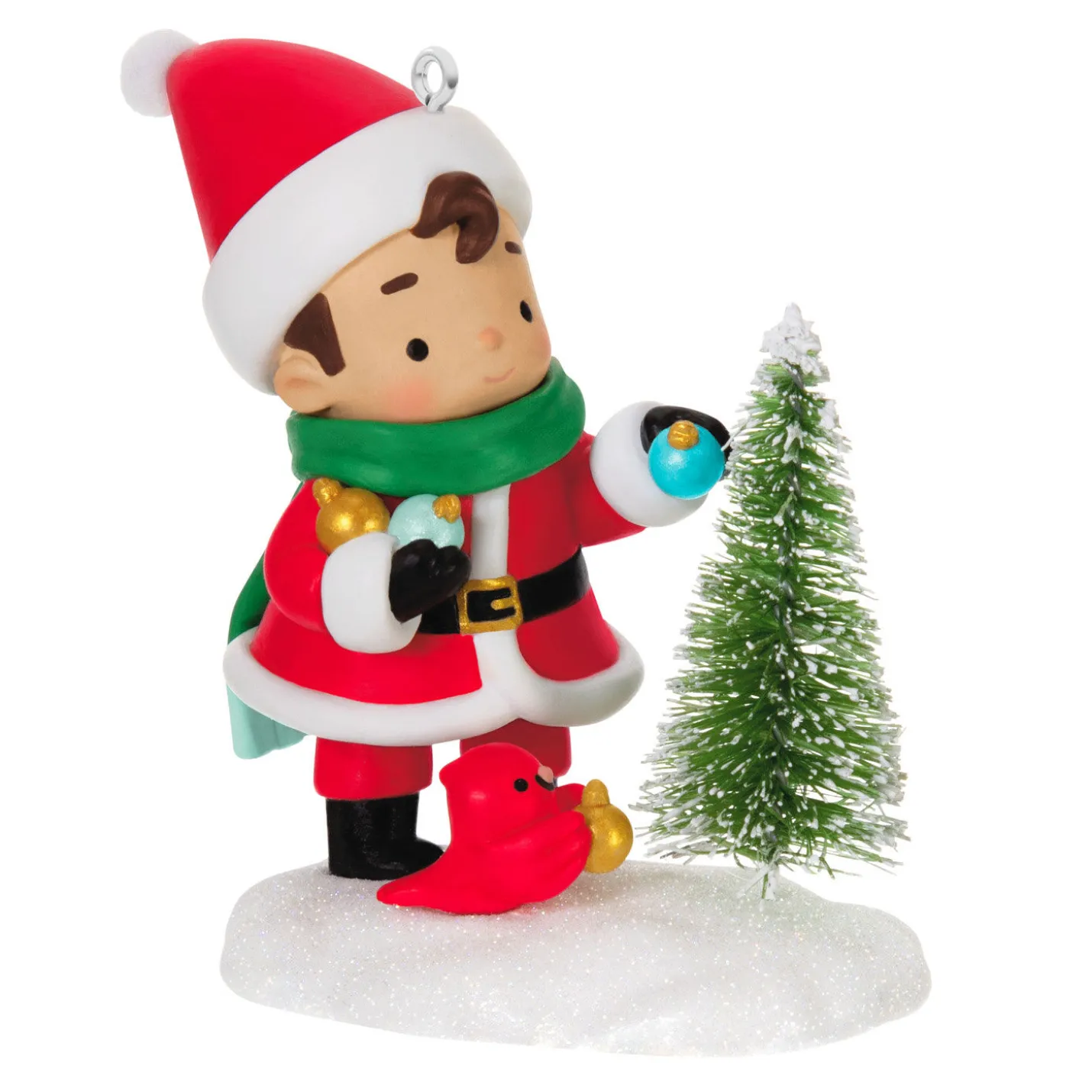 Young Santa Ornament