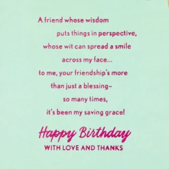 Your Friendship Is a Blessing Birthday Card for Friend