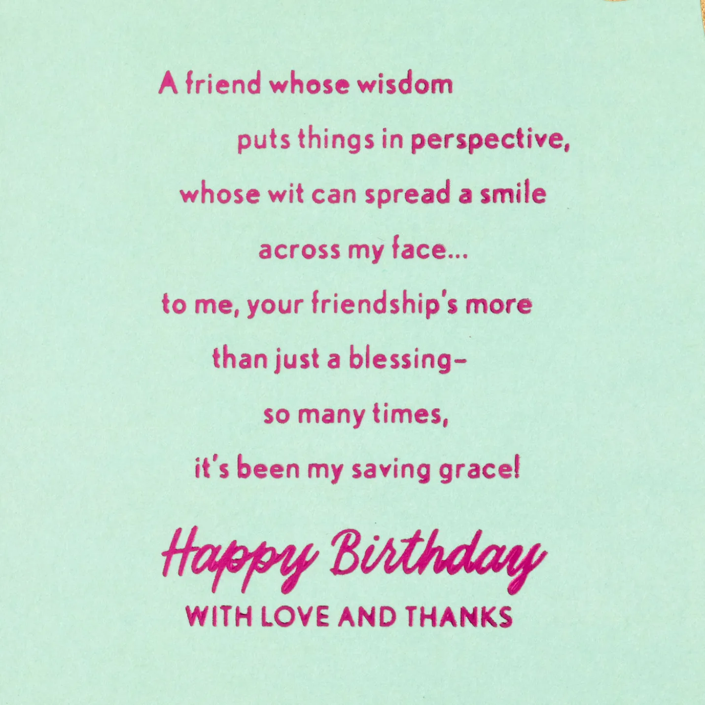 Your Friendship Is a Blessing Birthday Card for Friend