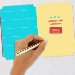 Your Ticket to Party Time Birthday Card for Kids