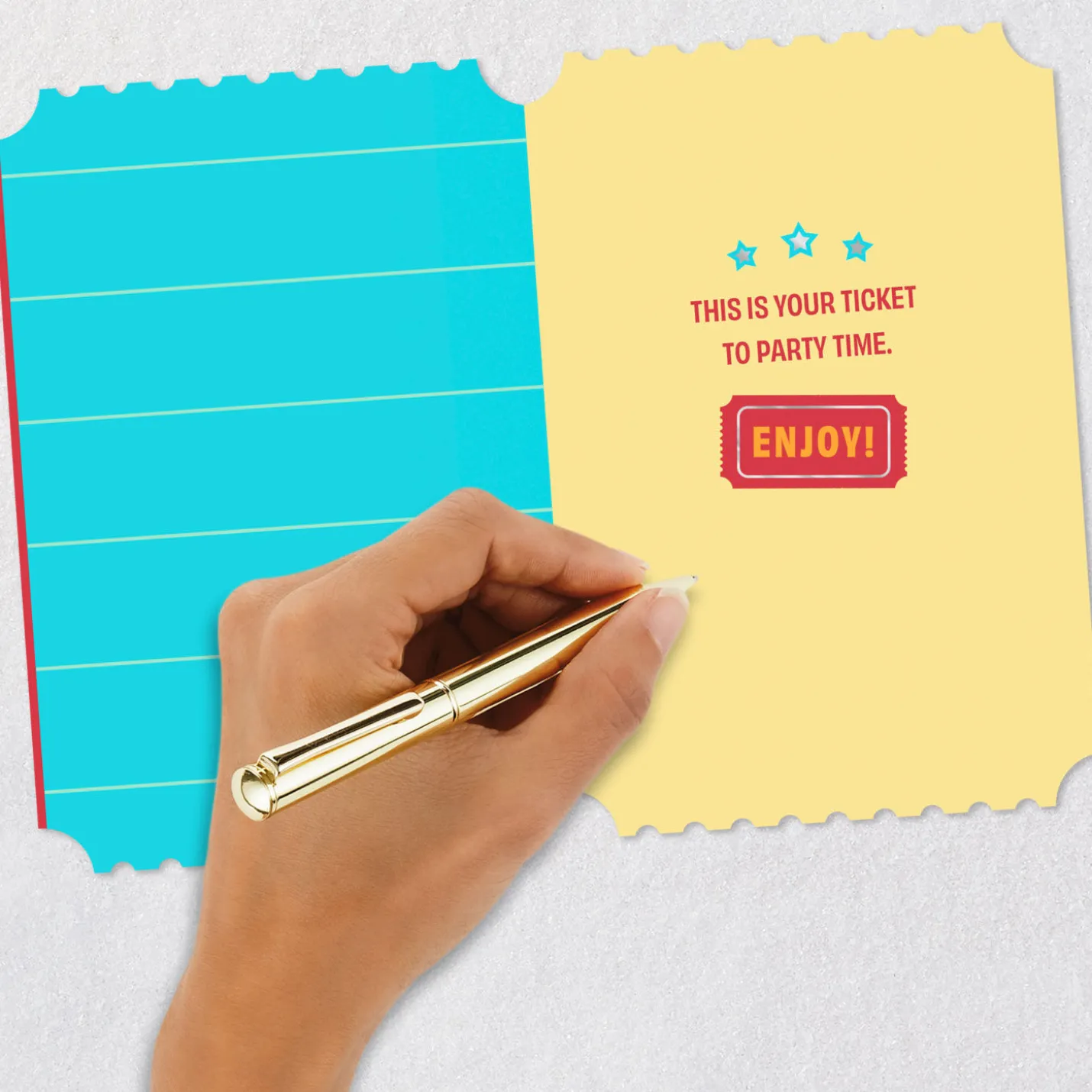 Your Ticket to Party Time Birthday Card for Kids