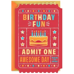 Your Ticket to Party Time Birthday Card for Kids