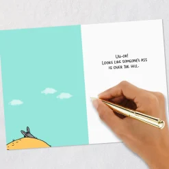 Your A** Is Over the Hill Funny Birthday Card
