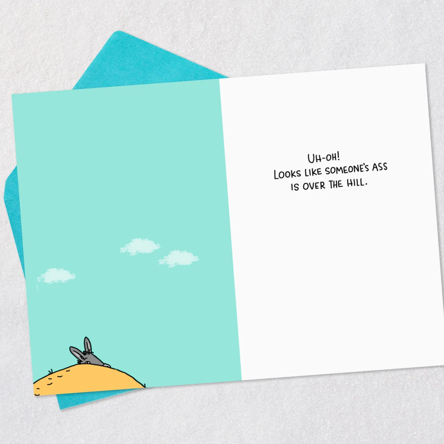 Your A** Is Over the Hill Funny Birthday Card