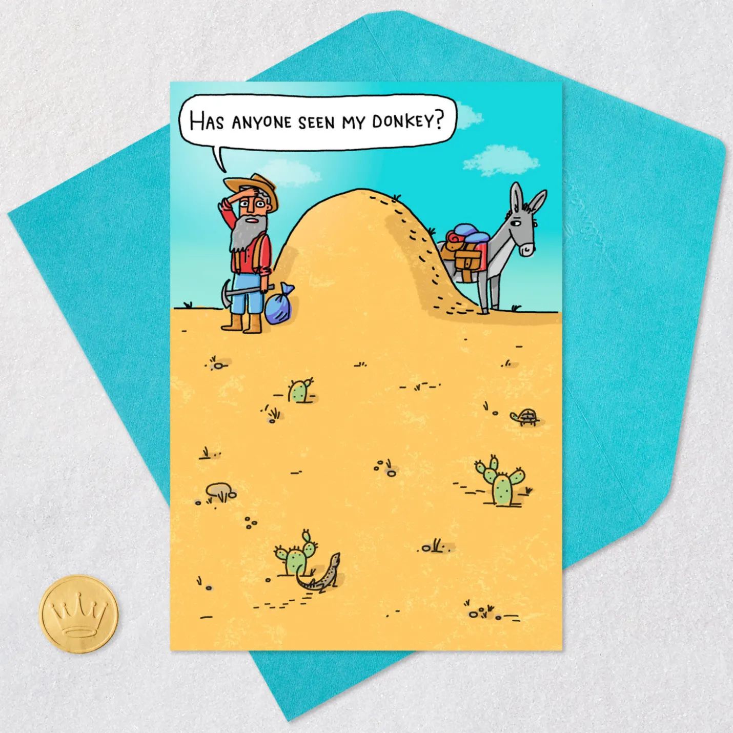 Your A** Is Over the Hill Funny Birthday Card