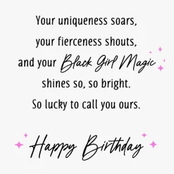 Your Black Girl Magic Shines So Bright Birthday Card for Daughter