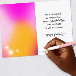 Your Black Girl Magic Shines So Bright Birthday Card for Daughter