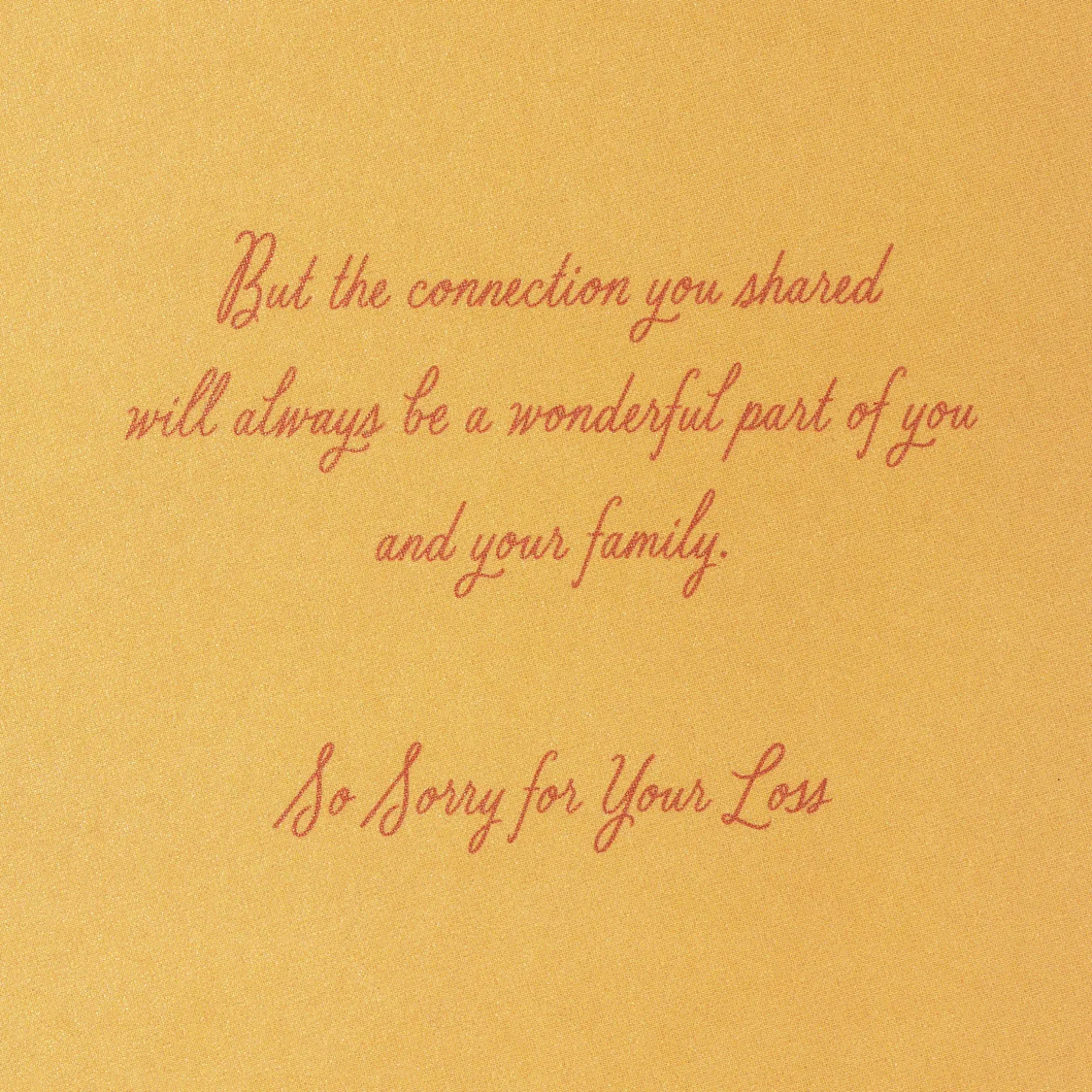 Your Connection Is for Always Sympathy Card for Loss of Family Member