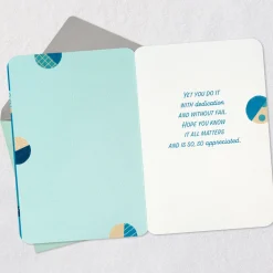 Your Dedication Is Appreciated Thank You Card for Caregiver