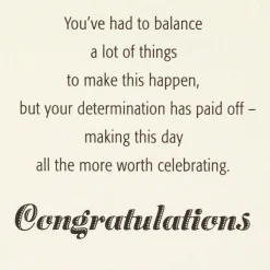 Your Determination Has Paid Off College Graduation Card