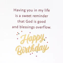You're a Sweet Reminder of God's Blessings Religious Birthday Card