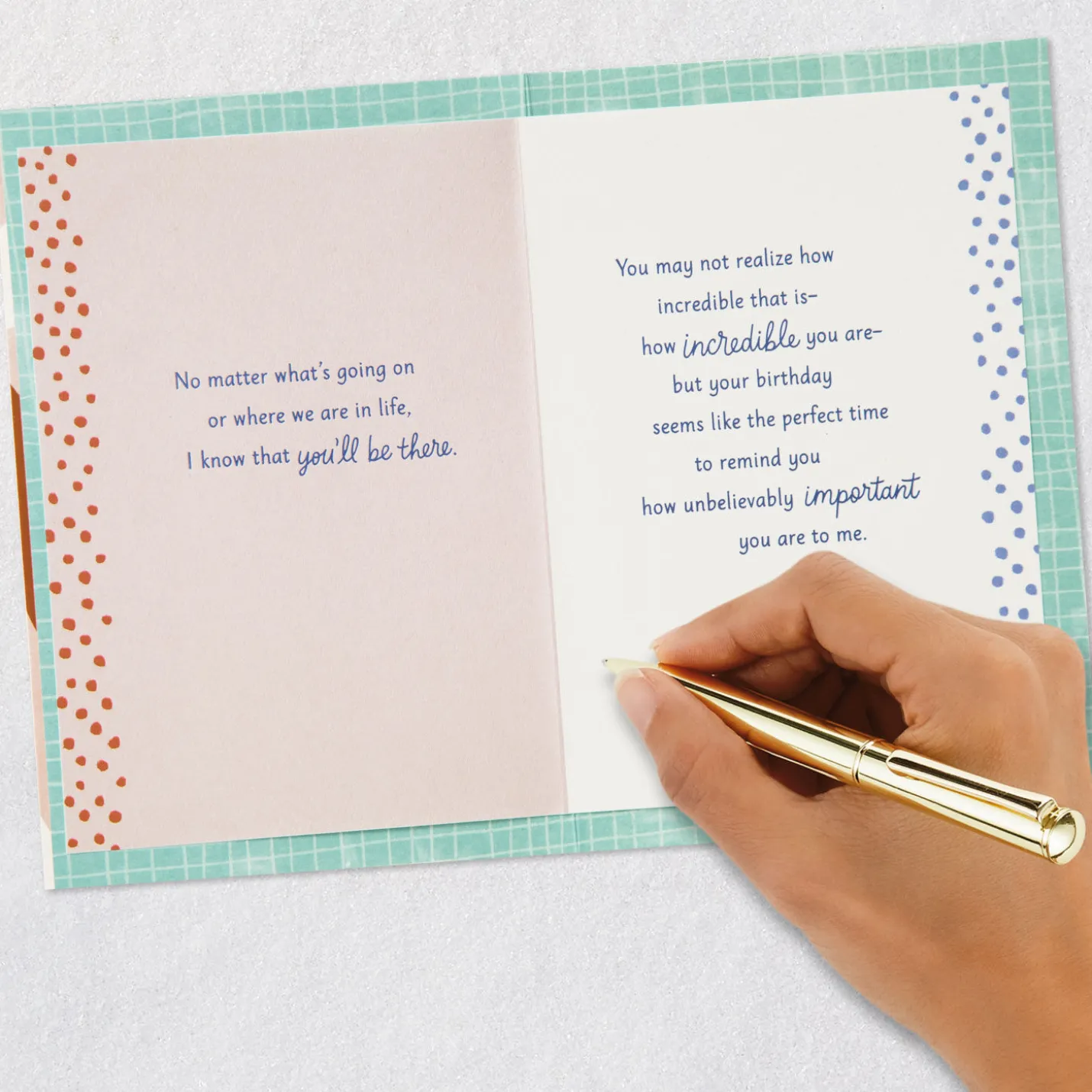 You're Always There Birthday Card