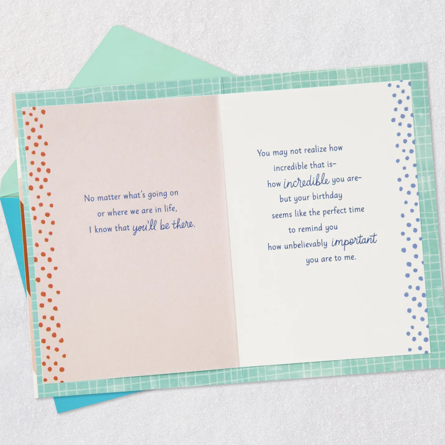 You're Always There Birthday Card