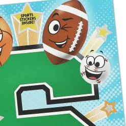 You're An Amazing Kid 6th Birthday Card With Sports Stickers
