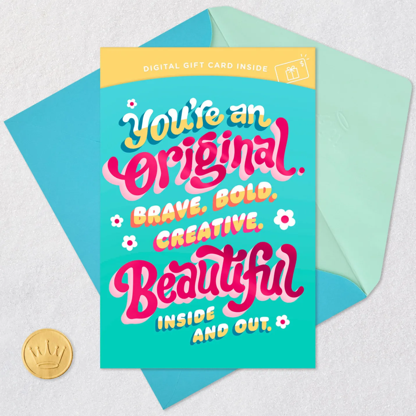 You're an Original Gift Card Greeting Birthday Card for Kids